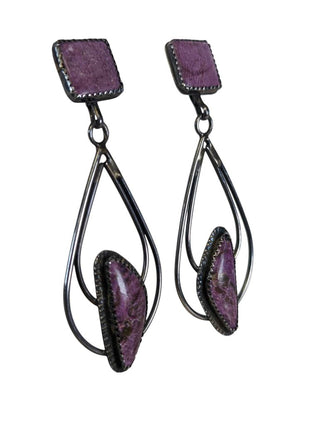 sterling purple stone earrings