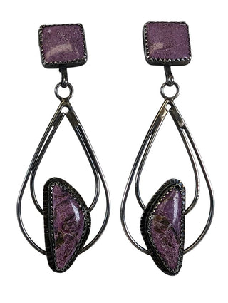 sterling purple stone earrings