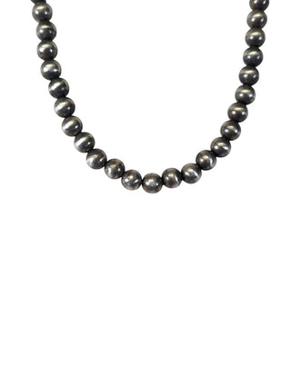 sterling oxy bead necklace 8mm