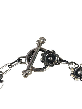 950 silver Mexico Lovebirds Toggle Bracelet