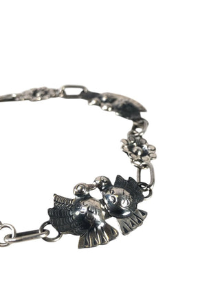 950 silver Mexico Lovebirds Toggle Bracelet