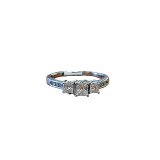 14K Triple Diamond Ring