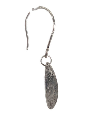stamped sterling dangle earrings