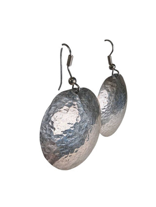 hammered disc earrings