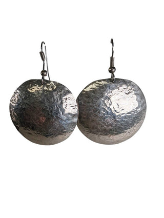 hammered disc earrings