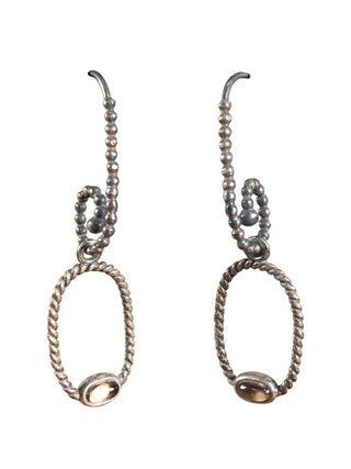 R SS Dangle Small Stone Earrings