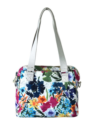 Nylon floral shoulder bag