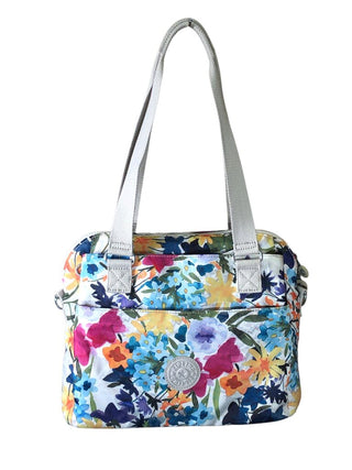Nylon floral shoulder bag