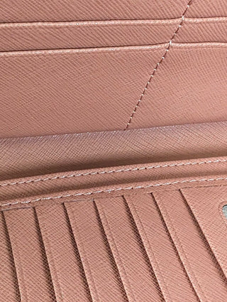 Saffiano Leather Zip Around
