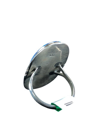 sterling opal inlay ring