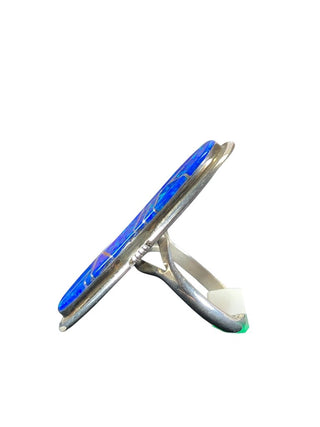 sterling opal inlay ring