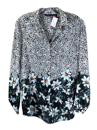 Floral Print Button Front