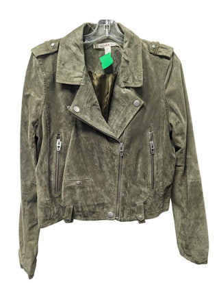 Suede zip front moto