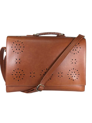 Faux Leather Travel Laptop Bag