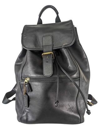 R Leather Drawstring Backpack