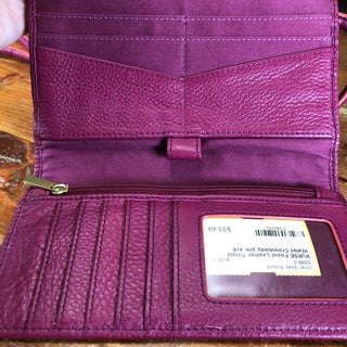 Leather Trifold Wallet Crossbody