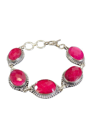 sterling plate stone bracelet