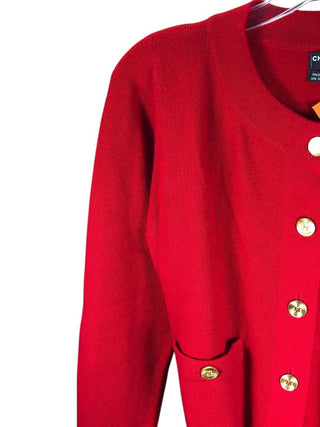 Scottish cashmere w/belt gold buttons/buckle