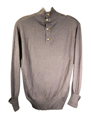 Wool mock neck back buttons long sleeve button cuffs...no tag