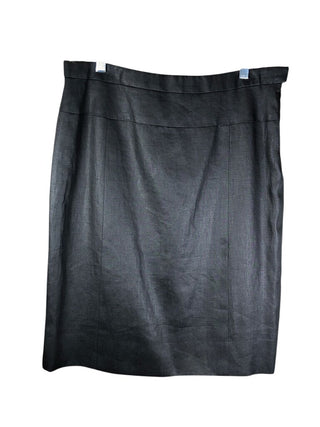 Linen silk lined side zip pencil