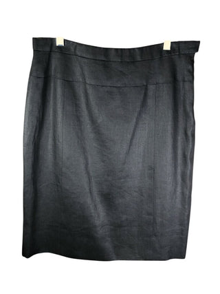 Linen silk lined side zip pencil