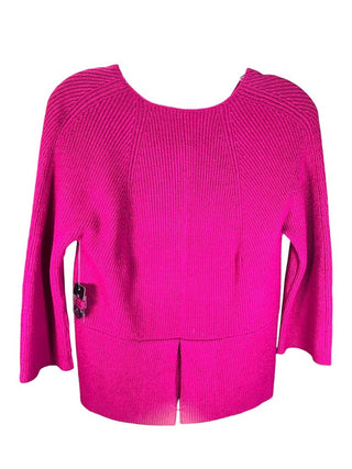 Button front off center ribbed