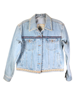 Denim Floral ribbon trim