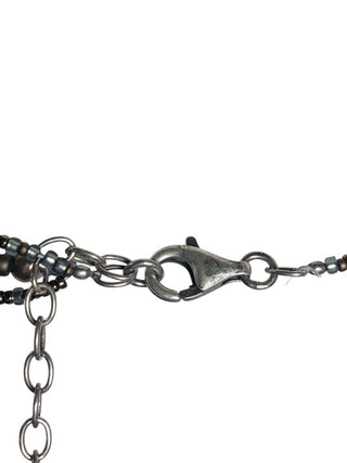 SS Triple Strand Pearl Beaded Necklac