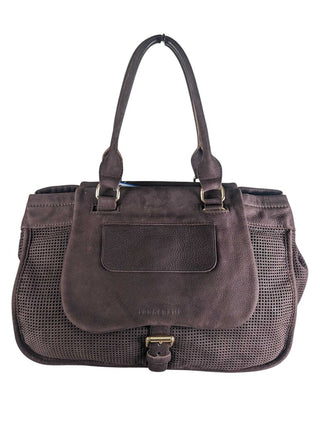 suede perforated shoulder
