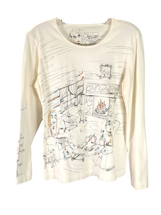 print drawing long sleeve