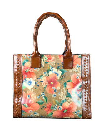 floral leather satchel