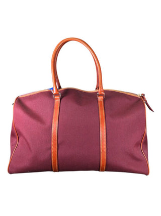 canvas leather trim duffle with longer strap