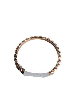 14k rose gold twisted band ring