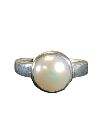 sterling pearl ring