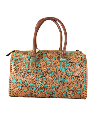 hand tooled duffel