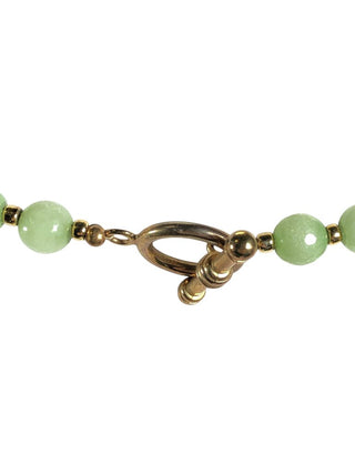 faceted bead brass necklace