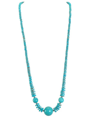 turquoise heishi graduated necklace