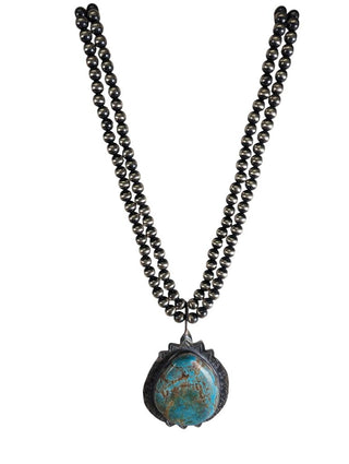 sterling turquoise pendant necklace