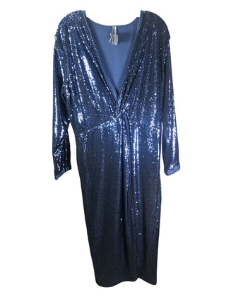 Sequined wrap vee front