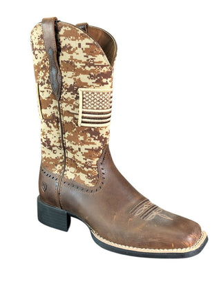 NWT Square toe camo/flag RTL 179-