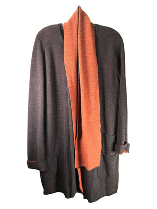 Mid Length Sweater w/Scarf Wool Blend