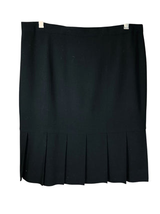 Wool Silk Lined Back Zip Pleated