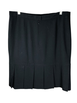 Wool Silk Lined Back Zip Pleated