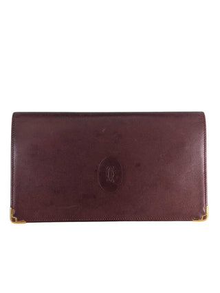 Smooth Leather Front Button Snap