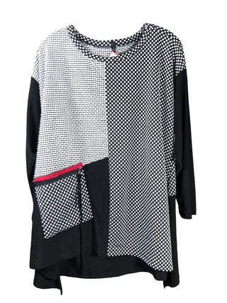 polka dot long sleeve top