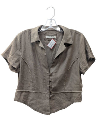 Linen Blend Button Front