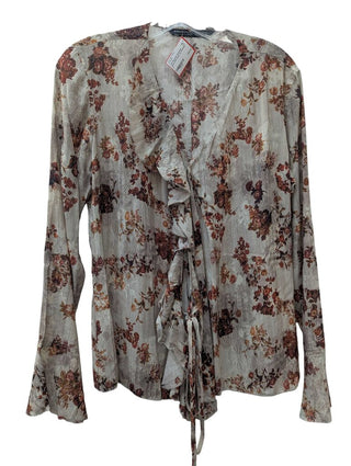 Floral Print Wrap Top