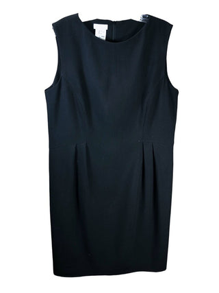 Wool blend Sheath dress w/pleats