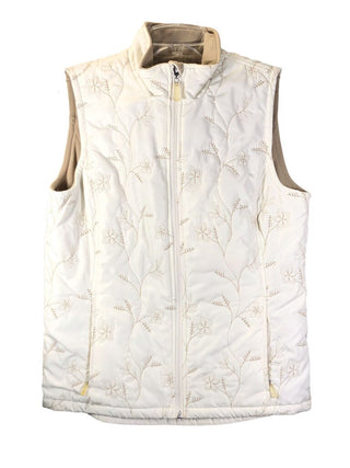 Embroidered quilted fleece lined
