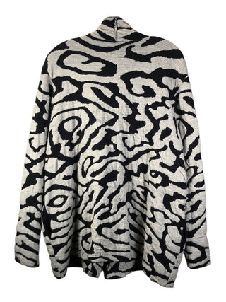 Wool blend zip front